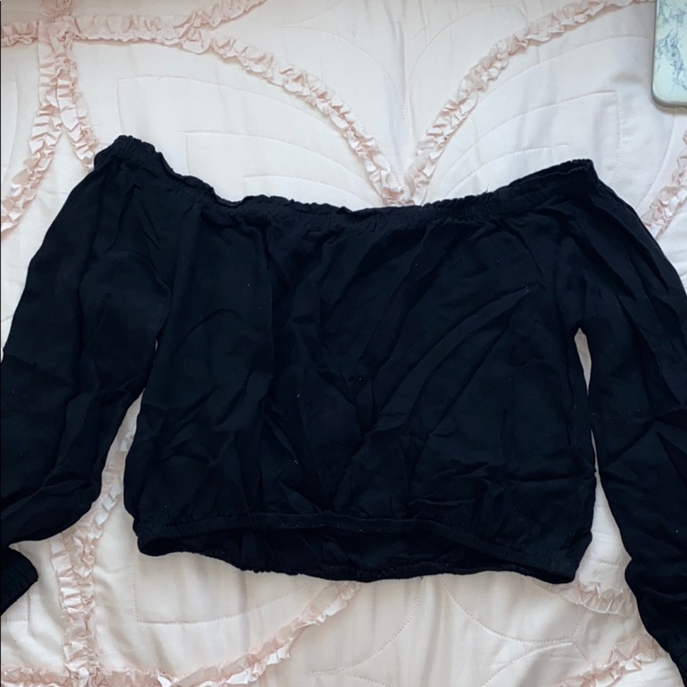 H&M Black Off the Shoulder Top